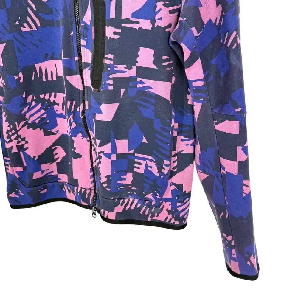 Nike Sportswear Mens Medium Tech Fleece Purple Full Zip Long Sleeve Jacket Top